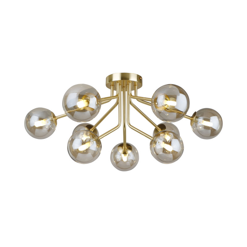 Dolores Glass Spotlight, Gold, Cognac