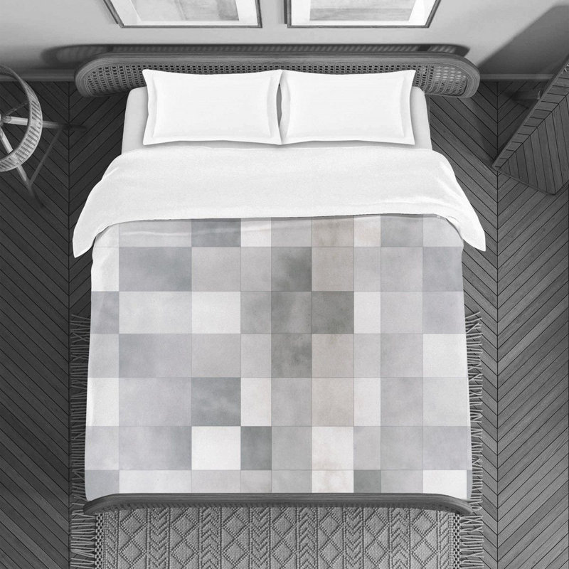Checkered Polyester Checkered Duvet Cover, Queen Duvet Cover