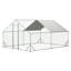 Grand poulailler en métal avec housse imperméable et anti-UV-216684923