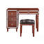 Ensemble de meuble-lavabo traditionnel couleur cerise avec tiroirs de rangement pour tabouret 1 pièce