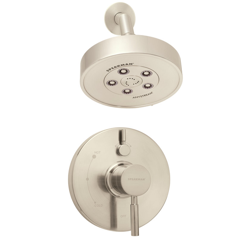 Neo Thermostatic and Pressure-Balanced Shower Faucet, Brushed Nickel