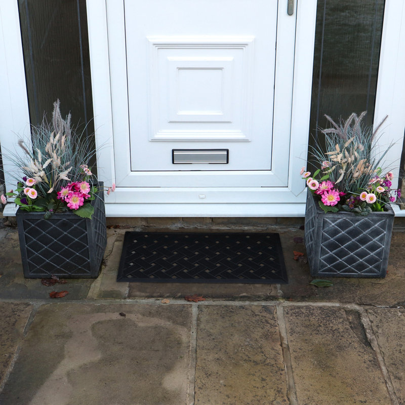 Non-Slip Geometric Outdoor Doormat