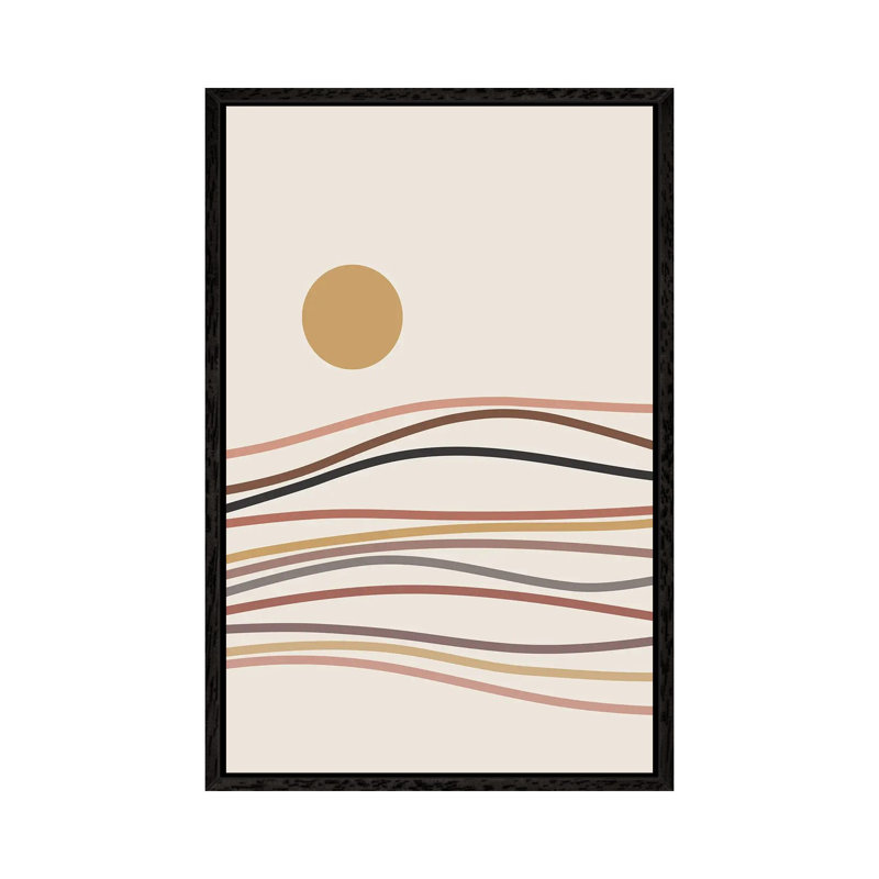 Abstract Landscape XVI - Print on Canvas, Black Framed, 66.04 cm H x 45.72 cm W