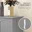 Boîte de rangement de cuisine de 41 po, 12 tablettes de porte, portes doubles, 5 tablettes, réglable, gris papier pour un espace de rangement pratique, moderne
