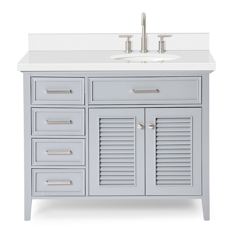 Ensemble de meuble-lavabo simple 43 po Blazier, gris