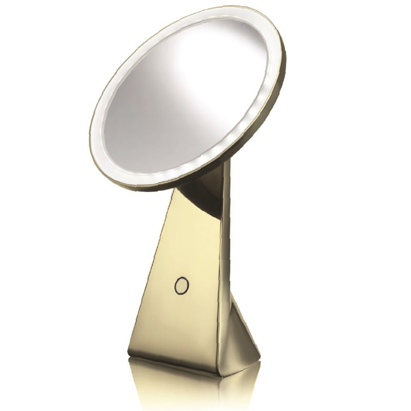 Miroir grossissant et lumineux, Doré