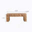 Table basse rectangulaire en bois massif et panneau de fibres à densité moyenne 47,24 po