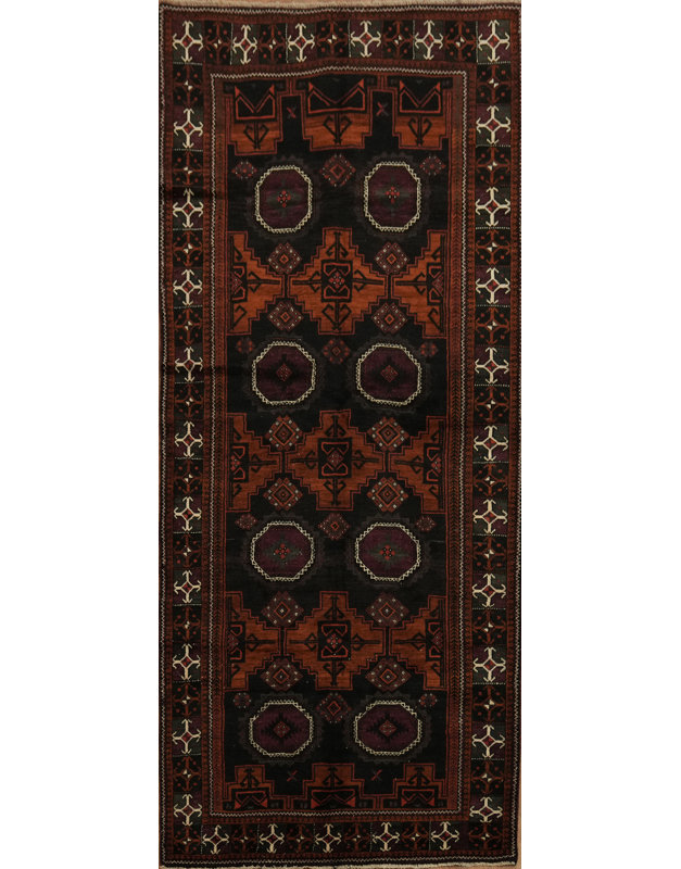 Tapis de couloir traditionnel en laine 4 x 10