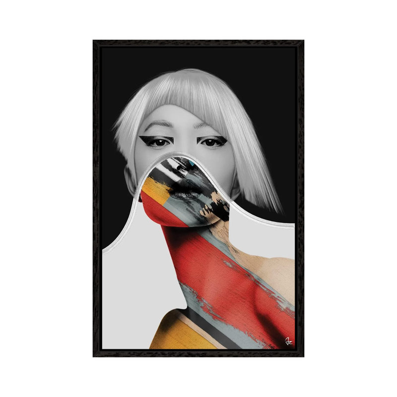 Colour III by Giulio Rossi - Print on Canvas, 101.6cm H x 66.04cm W x 3.81cm D, Black Framed
