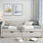 Daybed With Drawers, Button On Back And Copper Nail On Waved Shape Arms-105503414