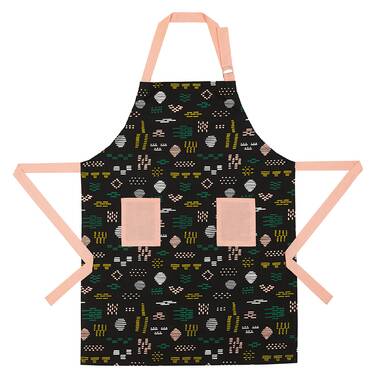 Geometric Cotton Apron Sets Evideco