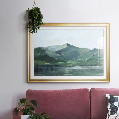 Green Grey Mountains I, reproduction d'art encadrée
