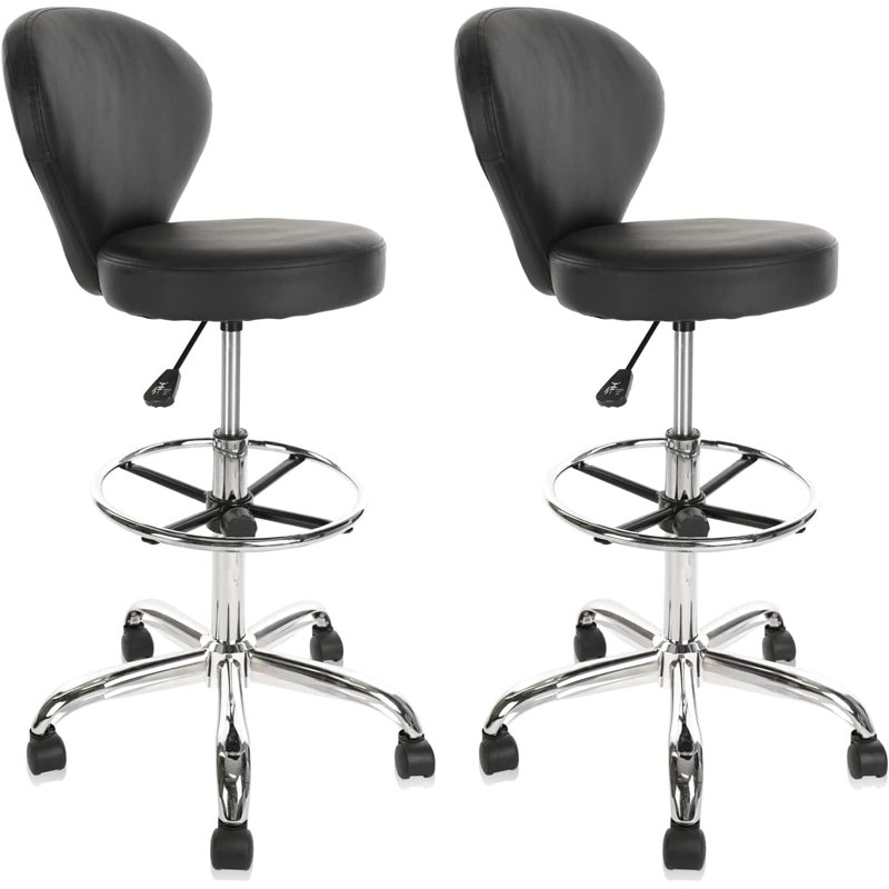 Pearcy Height Adjustable Lab Stool with Foot Rest