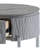 Gray High Gloss & Chrome Finish End Table