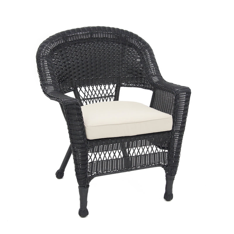 Arliss Steel Outdoor Lounge Chair, Black, Tan