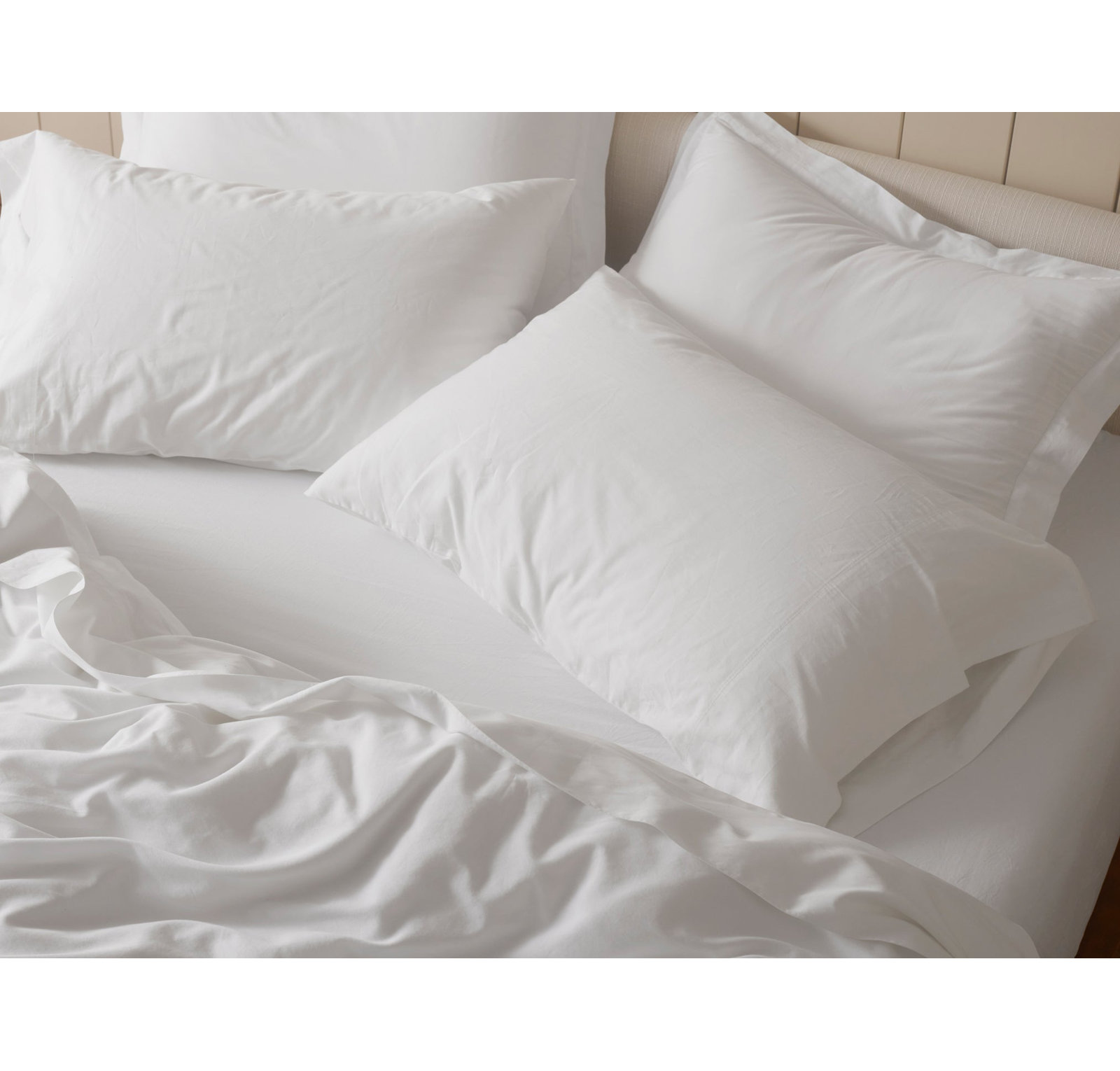 Cloud Soft Organic Sateen Sateen Flat Sheet, Queen Flat Sheet, Alpine White