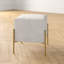 Repose-pieds standard carré en velours de 15,5 po de largeur Oreta-1399487007