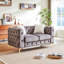 Canapé Chesterfield avec motif capitonné, 2 coussins, pieds en métal-154470119-154470121-154470112