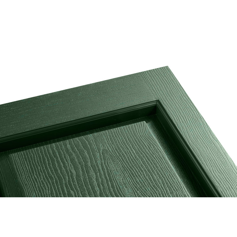 Paire de volets avec panneaux en vinyle surélevés standard, Vert, 71 po x l 15 po x P 1 po