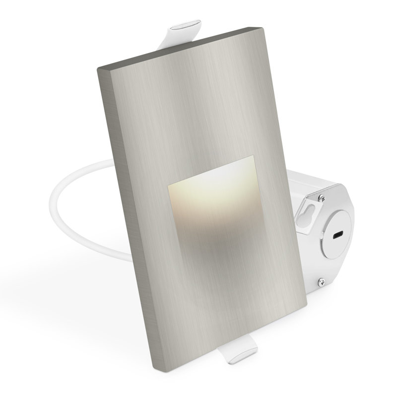 Marchepieds à DEL Luxrite à pince verticale, 5CCT, 3W, 150 lumens, étalement de faisceau à 90 °, à intensité variable, 120V, imperméable IP65, étanche et ETL, paquet de 8 blanc