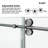 62-67" W X 76" H Frameless Single Sliding Shower Door - Round Top Rail-123245609
