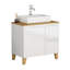 Meuble-lavabo autoportant avec lavabo