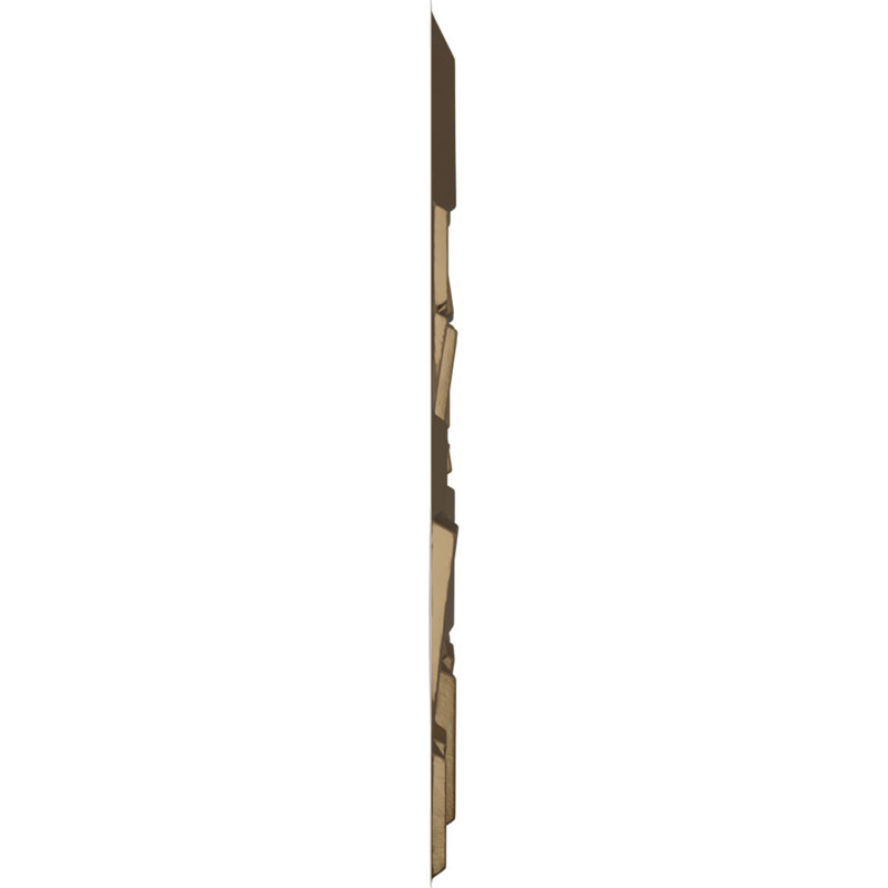 Panneau mural décoratif 3D carré EnduraWall moderne 19 x 8 po x H 19 5/8 po, bronze métallique champagne (couvre 2,67 pieds carrés)