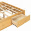 Grand lit plateforme avec 4 tiroirs de rangement et pied de lit-1183373015