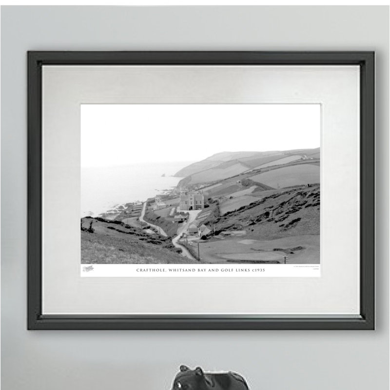 Crafthole, Whitsand Bay And Golf Links C1935 - Single Picture Frame Print, 28cm H x 36cm W x 2.3cm D