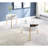 White & Natural Round End Table