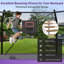 Trampoline avec lumières et panier de basketball-126757079
