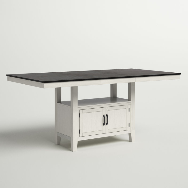Table de salle à manger extensible Knauss, Gris pierre / gris anthracite