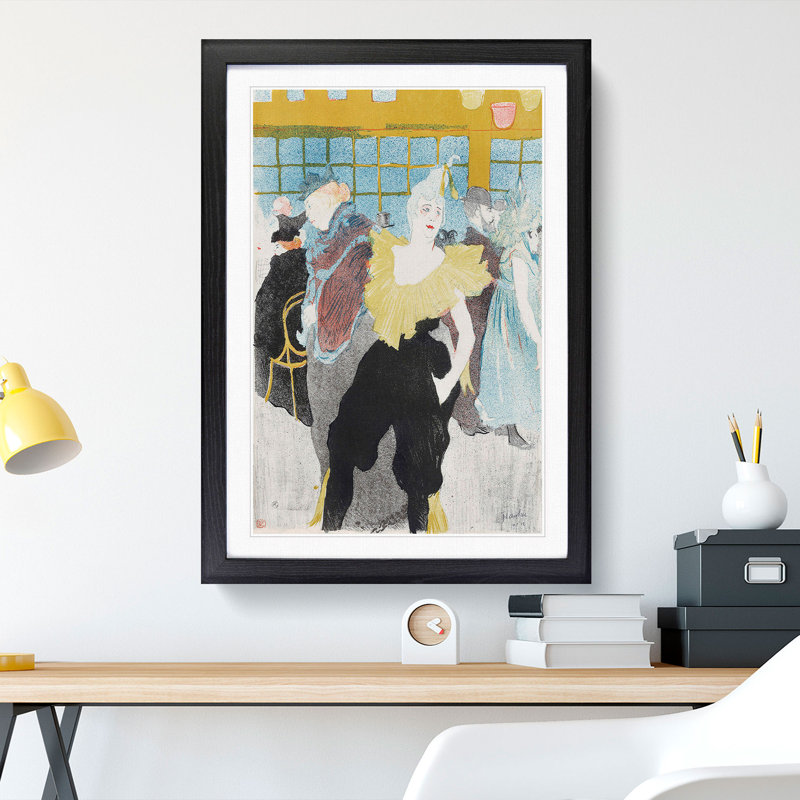 The Clownesse by Henri de Toulouse-Lautrec - Picture Frame Painting, Black Framed, 65cm H x 48cm W x 2cm D