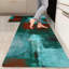 Tapis de cuisine abstrait bleu sarcelle, ensemble de 2 tapis décoratifs artistiques pour la cuisine et le salon