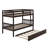  Kamorian Twin Over Twin Rubber Wood Bunk Bed With Trundle, Convertible Into 2 Beds-700117150