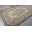 Grand tapis Oushak rétro beige pour le salon ou la chambre à coucher - motif turc tissé à la main