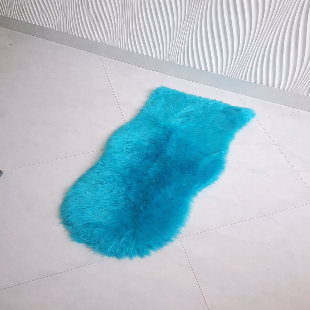Oval Solid Colour Sheepskin 60cm X 110cm Area Rug