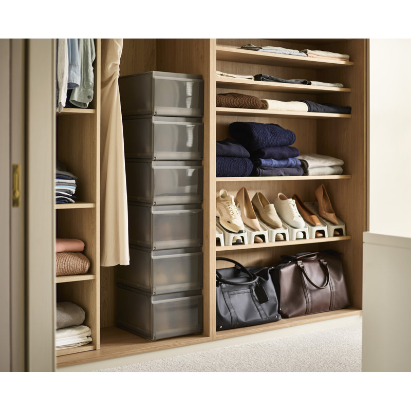 Joseph Joseph ShoeCase Premium Shoe Storage Box with Slide-out Shoe Tray, Set of 6