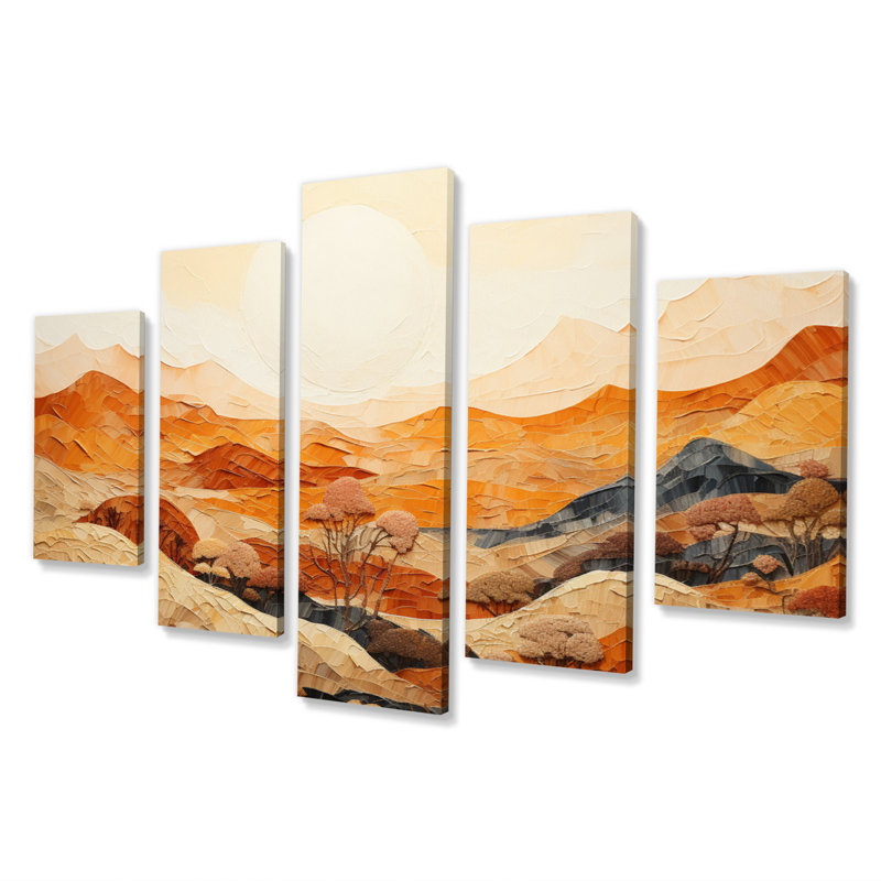 Canyon Mirage III sur toile, 5 pièces