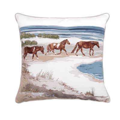 Hoofprints in the Sand Pillow
