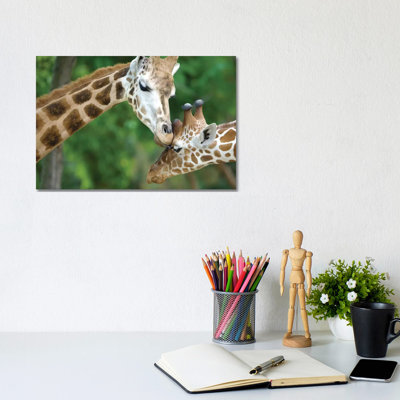 Giraffe In Love by Goran Anastasovski - Wrapped Canvas Print