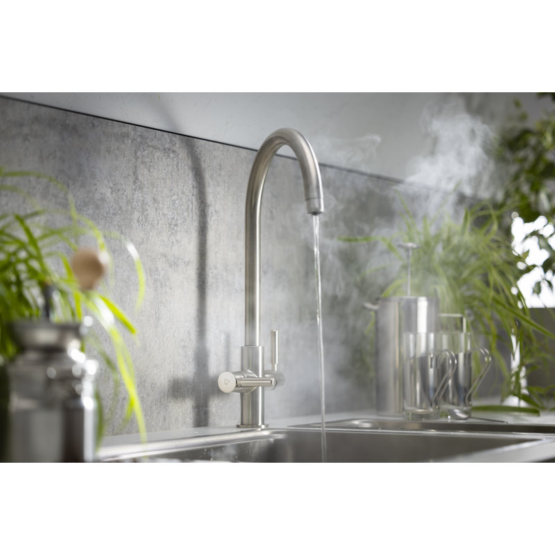 Abode Hemista Slimline 3-in-1 Hot Water Tap, Nickel