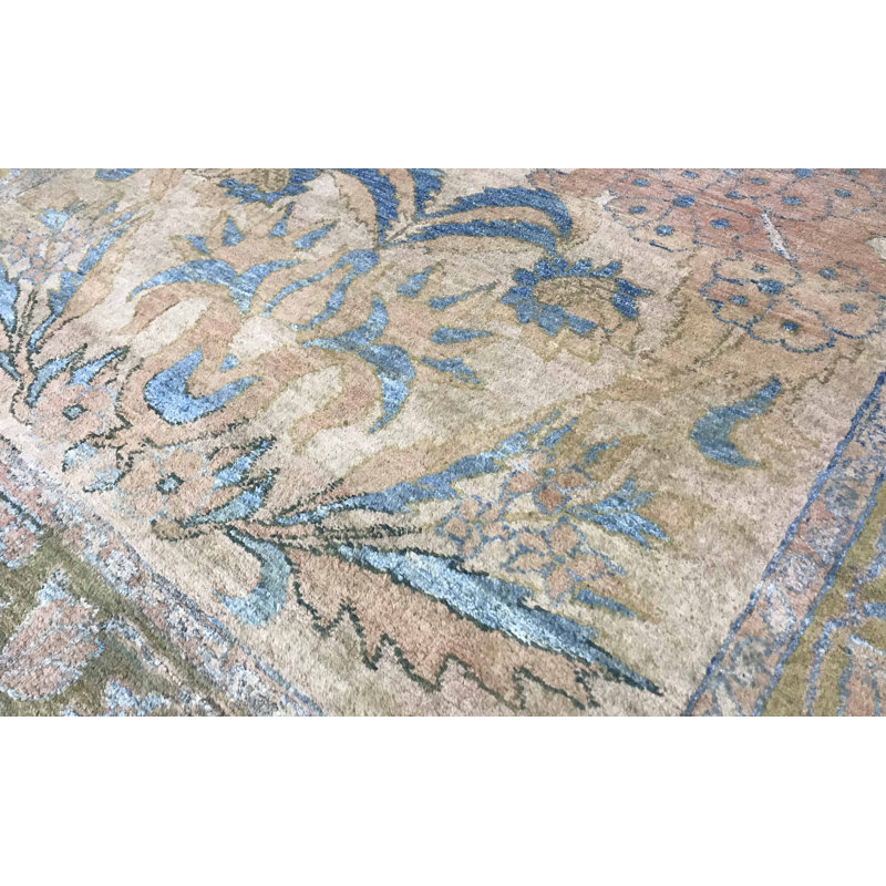 Hand-Knotted High-Quality Orange Area Rug