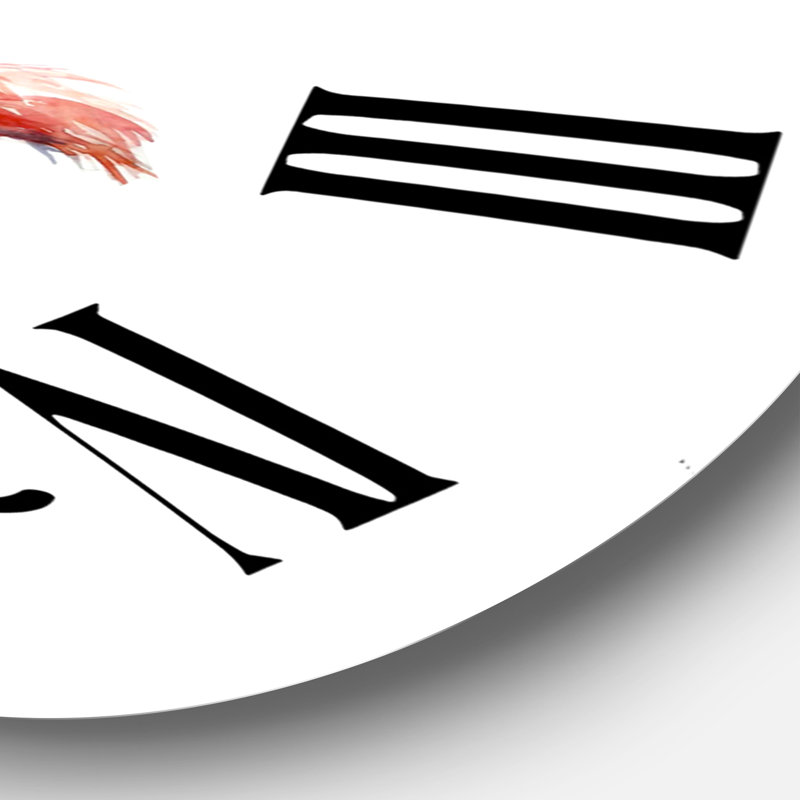 Trois flamants roses - Horloge murale, Surdimensionné