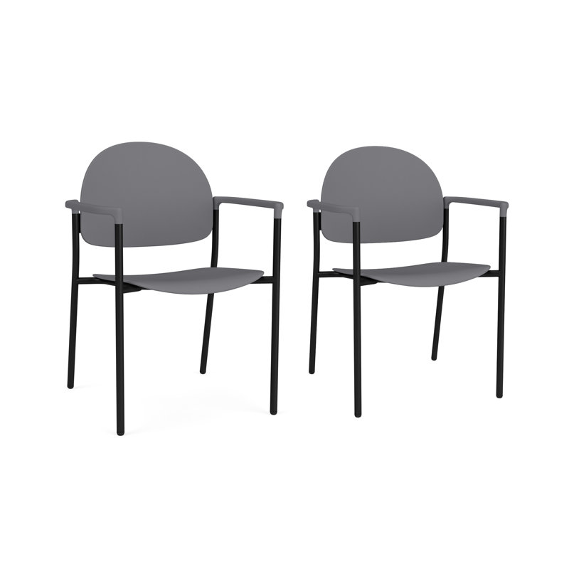 Chaise d'invité Chat Chat, Noir, Poly silex gris
