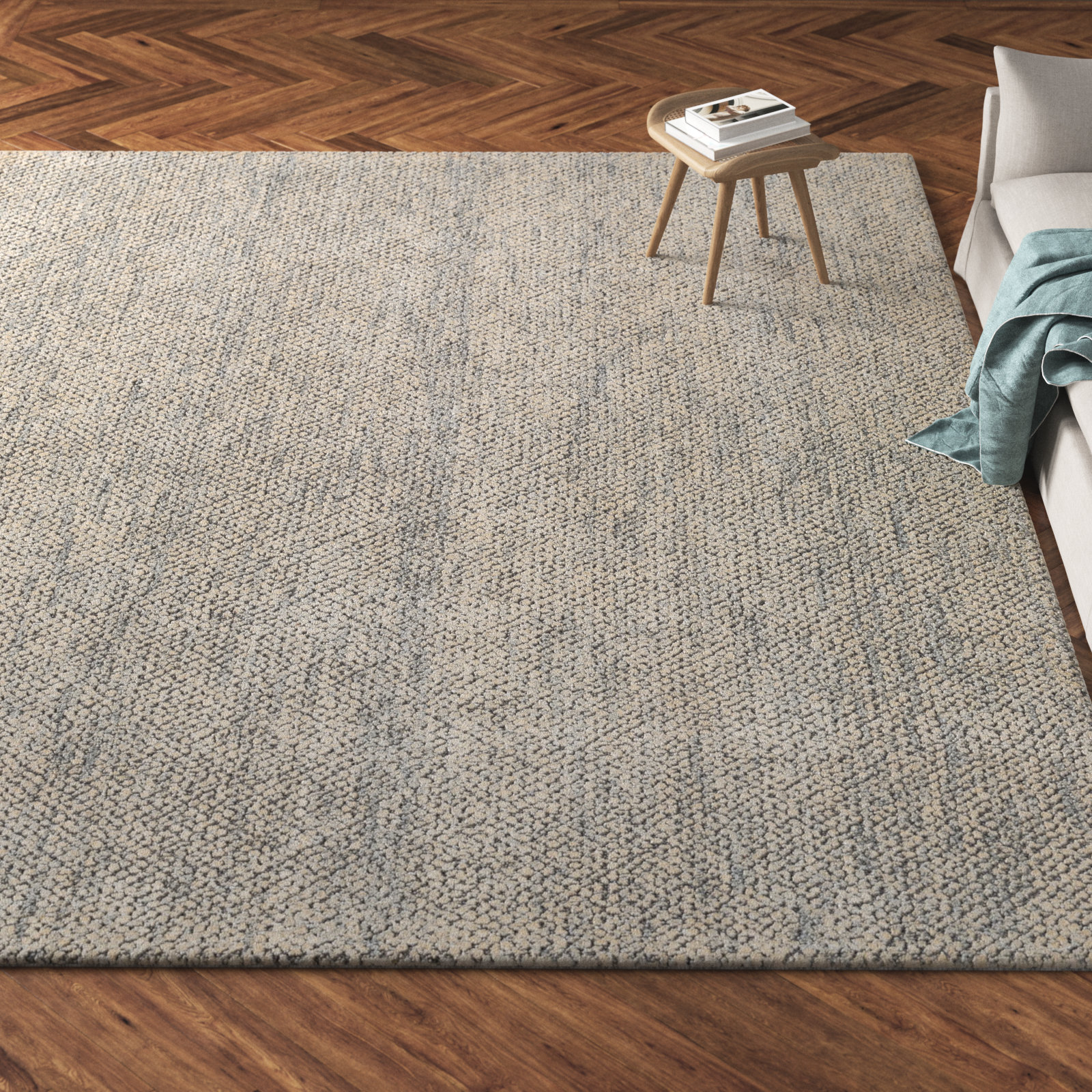 Alba Hand-Loomed Slate Rug, Rectangle 10' x 14'