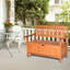 Banc de rangement en bois d'eucalyptus naturel résistant à l'eau 33 gallons Topbuy