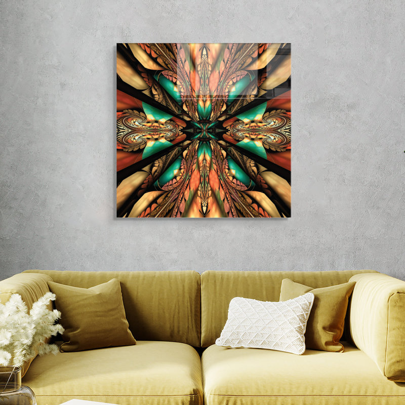 Peinture décorative en verre trempé, H 23,6 po x l 23,6 po