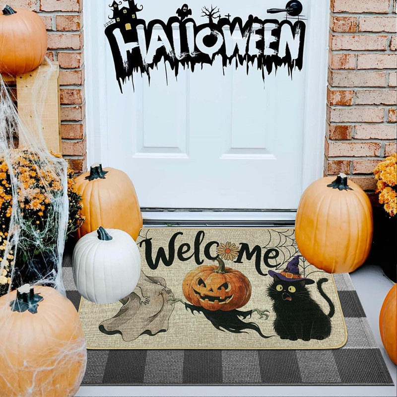 Paillasson d'Halloween citrouille d'Halloween