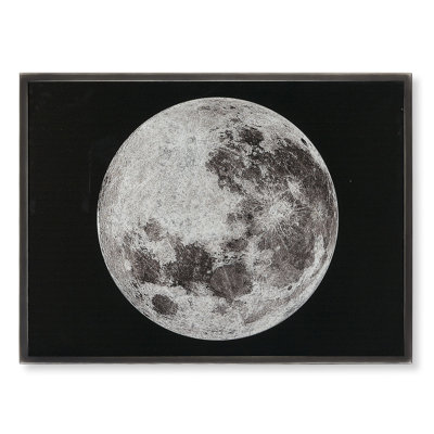 Silver Leaf Moon Print